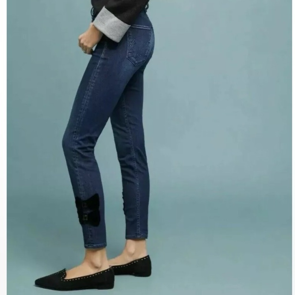 McGuire Newton velvet bow skinny jeans